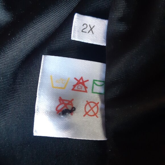 Classic Elements SZ 2XL Black Velour Women's Button Up V-Neck Tunic Top - Picture 8 of 16